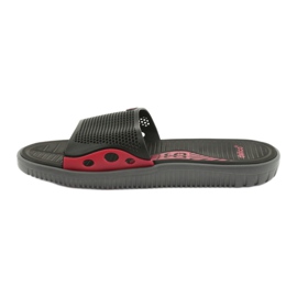 6168 Atletico Pool Slippers black red 2
