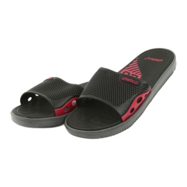 6168 Atletico Pool Slippers black red 3