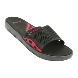 6168 Atletico Pool Slippers black red 1