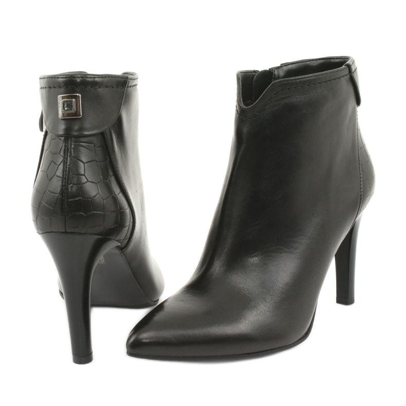 Boots on a thicker heel black Kaniowski 4