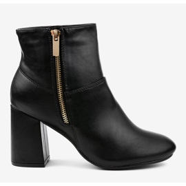 Black ankle boots with a 7755N zipper 2
