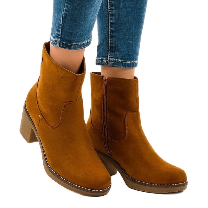 Brown suede high heels 8B852 1