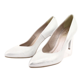 Espinto Women's leather pumps 889/20 silver 3