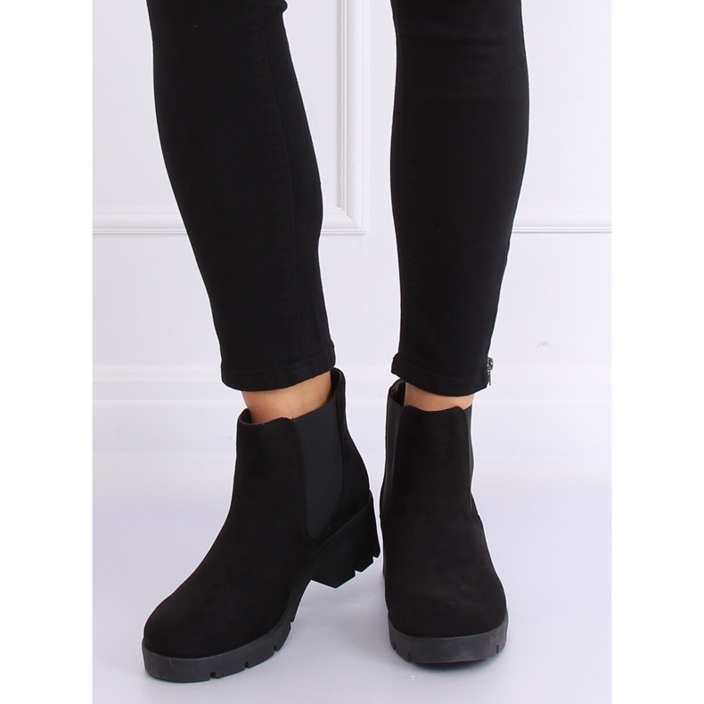 Black Chelsea boots with thick soles 9996-6 Black 1
