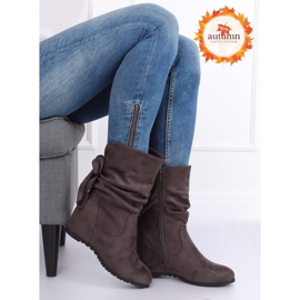 Gray Wedge boots H8120 Gris grey 1
