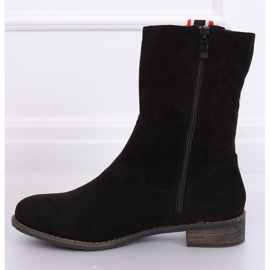 Black women's flat black boots 99-110 Black 1