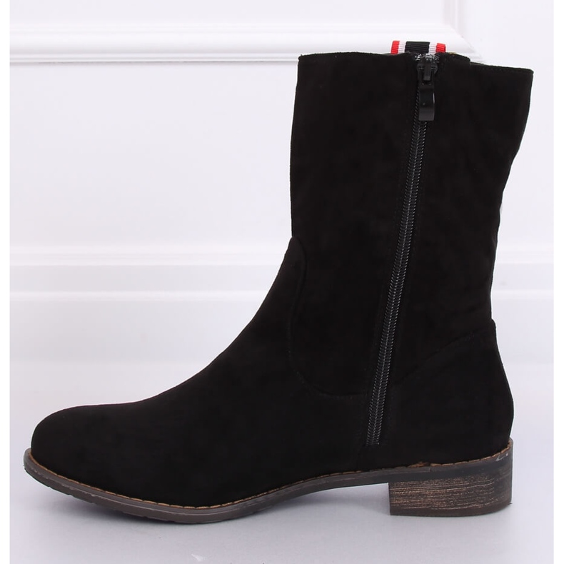 Black women's flat black boots 99-110 Black 1 Black women's flat black boots 99-110 Black 1