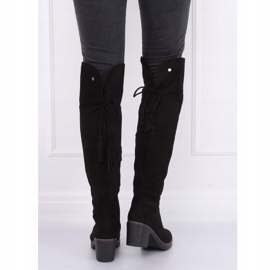 Over-the-knee boots with a rubber sole black 8B938 Black 1