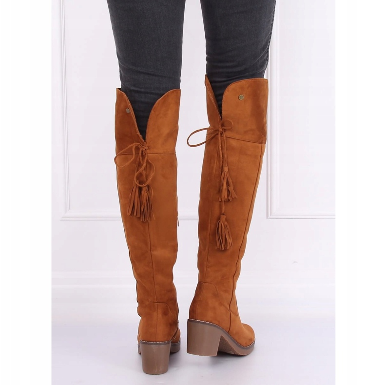 Over-the-knee boots on a camel 8B938 Camel rubber sole brown 1