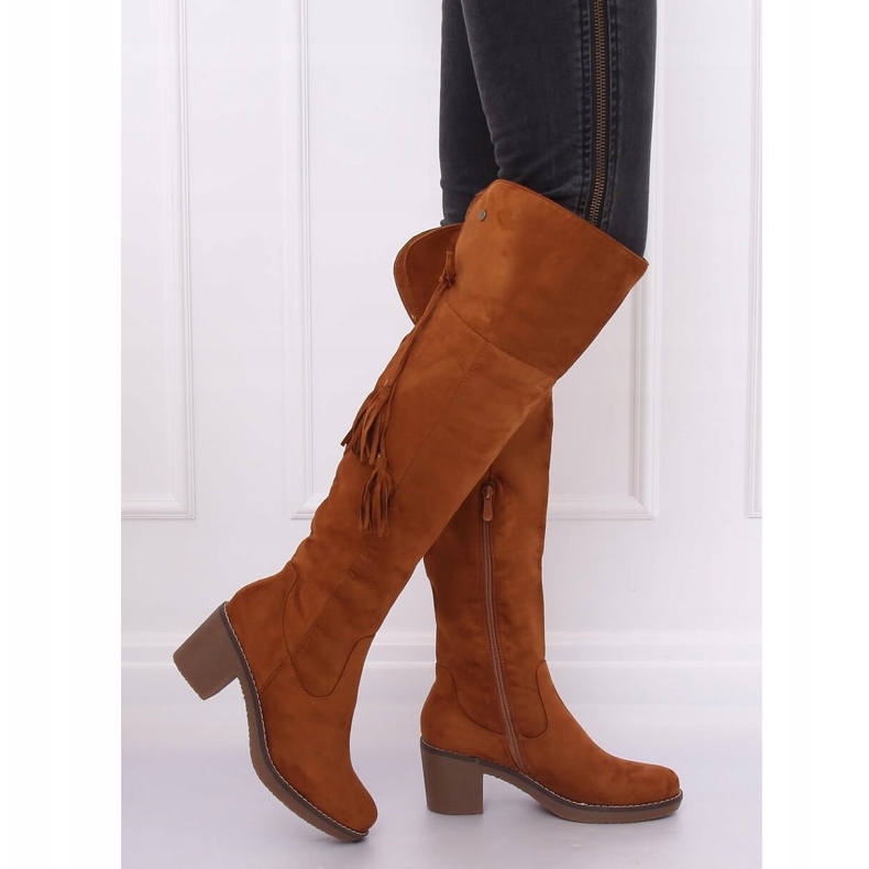 Over-the-knee boots on a camel 8B938 Camel rubber sole brown 2