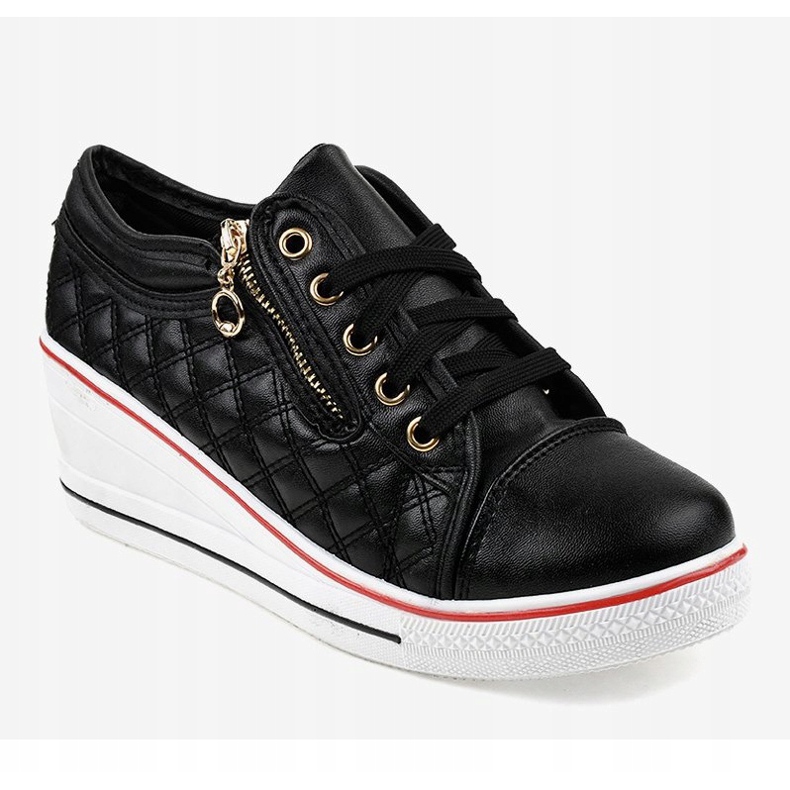Black sneakers on the wedge LT-413B-1 1