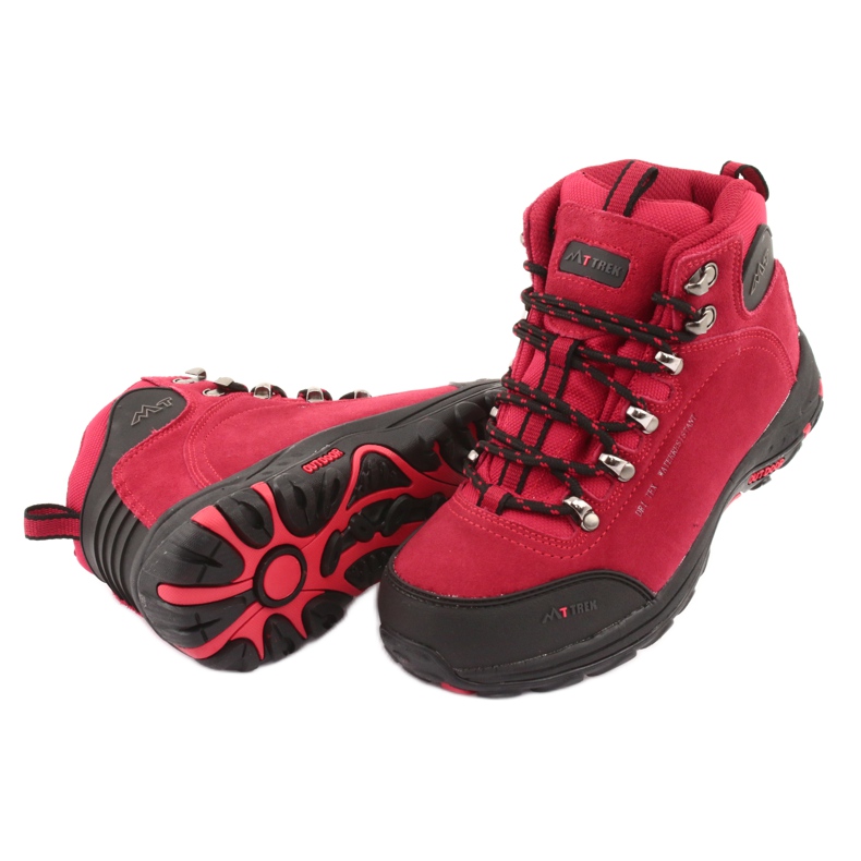 Hiking boots with MtTrek 034 membrane red black 4