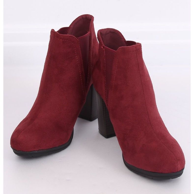 High-heeled boots, burgundy H9261 Burdeos red 1