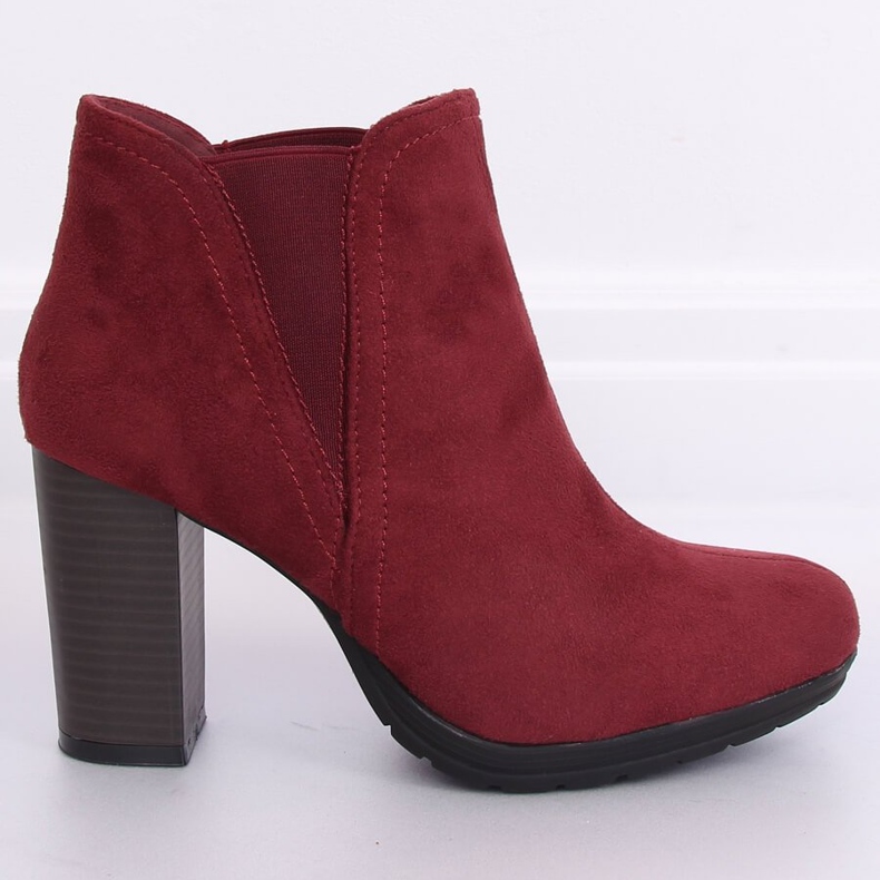 High-heeled boots, burgundy H9261 Burdeos red 2