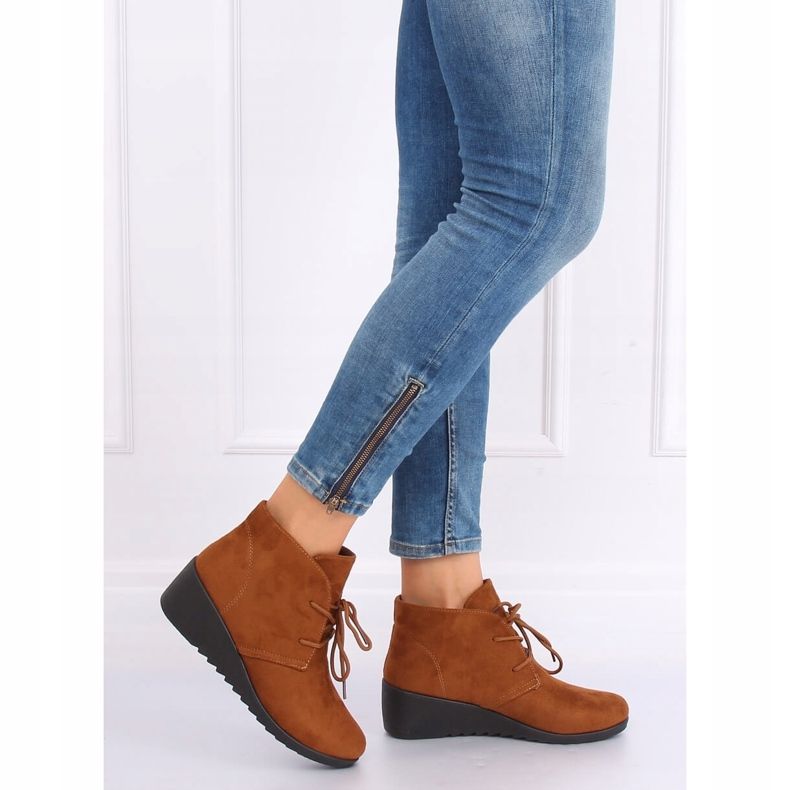 Lace-up boots camel E3265 Camel brown 1
