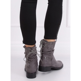 Gray women's flat gray boots B-09 Gray grey 2