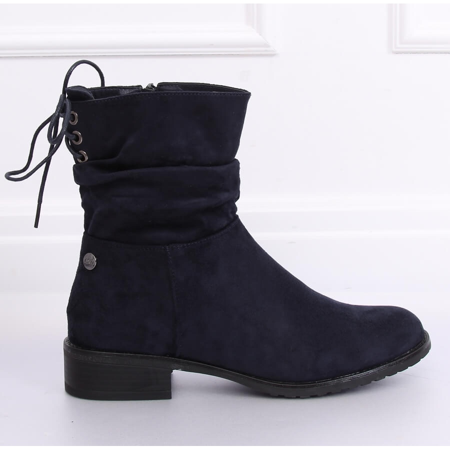 navy flat boots womens