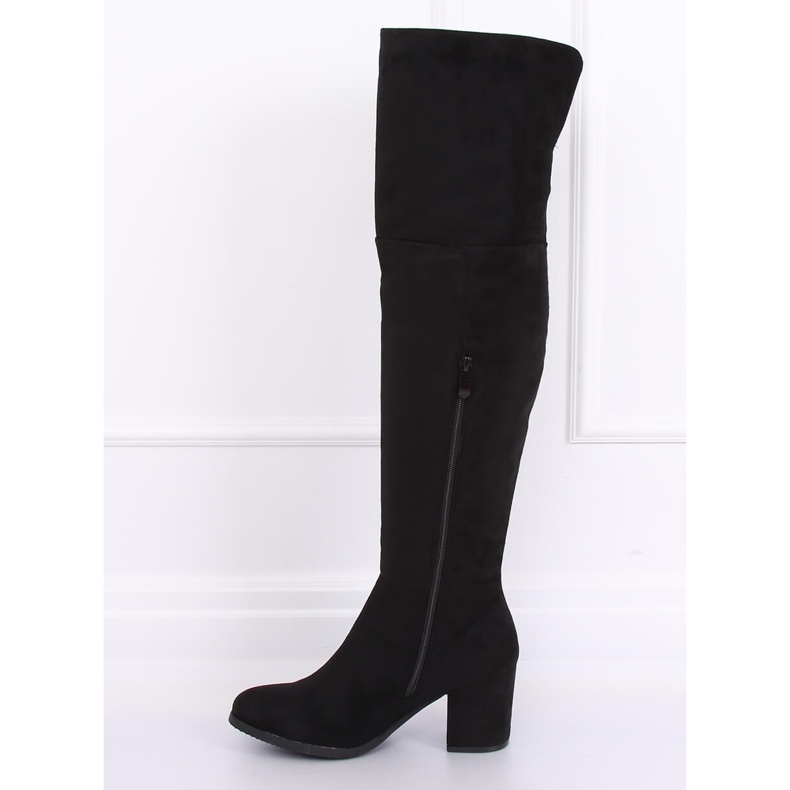Over-the-knee boots with low heels black 8B965 Black 1
