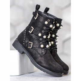 Seastar High Boots With Beads black 1