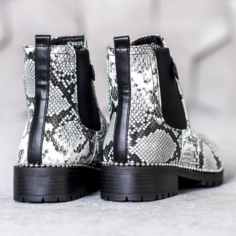 Seastar Snake Print Chelsea Boots white multicolored 1