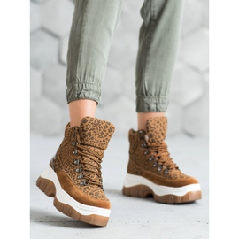 Seastar Fashion lace-up boots brown 1