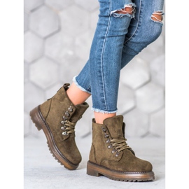 SHELOVET Laced Trappers brown multicolored green 2