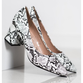 Seastar Snake Print Pumps white grey multicolored 2