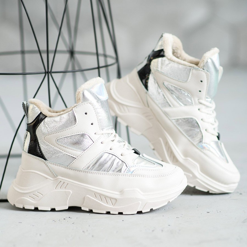 Sport Fashion Booties white grey 1