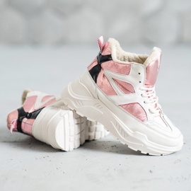 Sport Fashion Booties white pink 2
