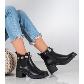 Seastar Boots With Crystals black yellow 1