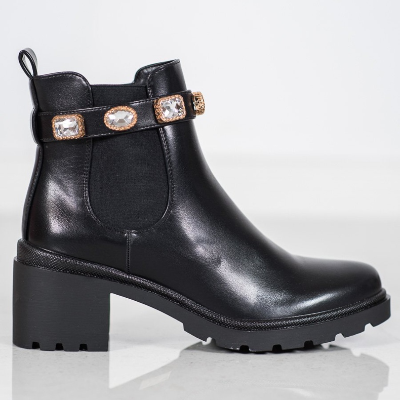 Seastar Boots With Crystals black yellow 2
