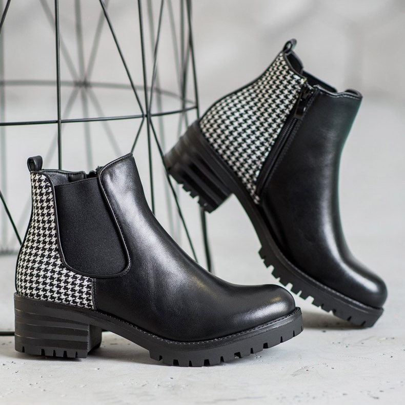 Seastar Chelsea Boots With Pattern white black 1