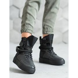 Diamantique High Boots With Buckles black 2