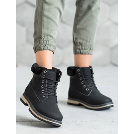 SHELOVET Hiking Boots With Fur black 1