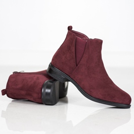 Ideal Shoes Slip-on boots red 1