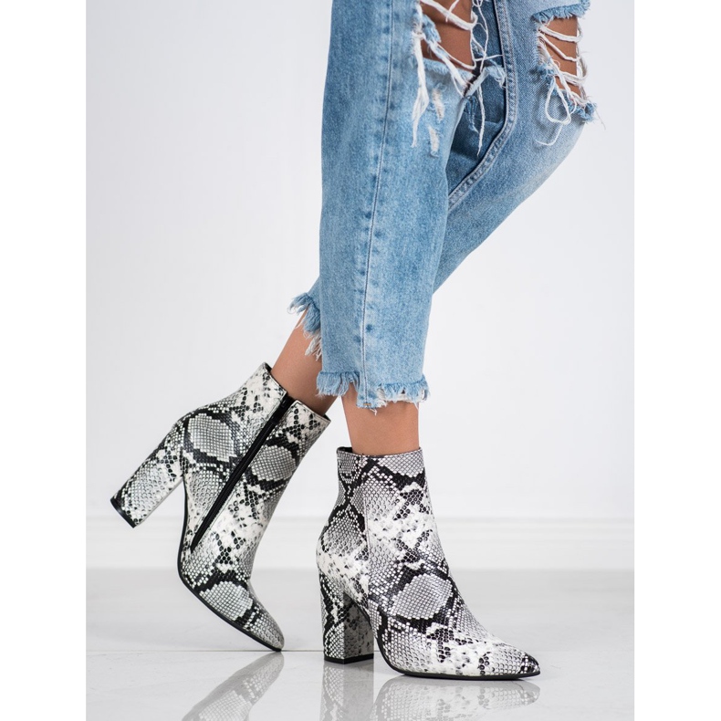 Seastar Snake Print Boot white black multicolored 2