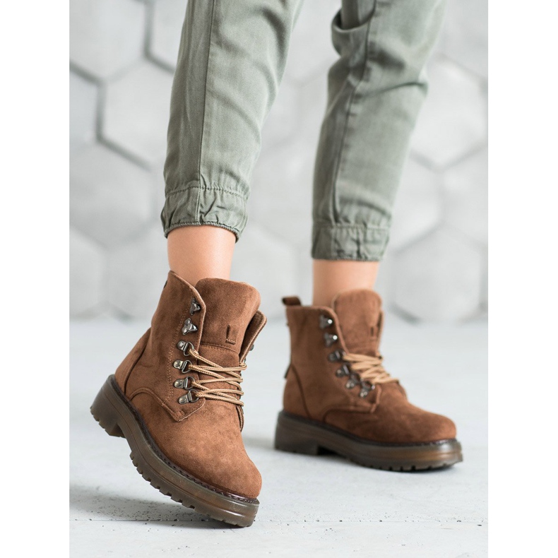 SHELOVET Laced Trappers brown 2 SHELOVET Laced Trappers brown 2