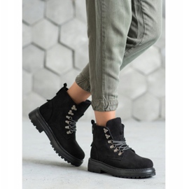 SHELOVET Laced Trappers black 1