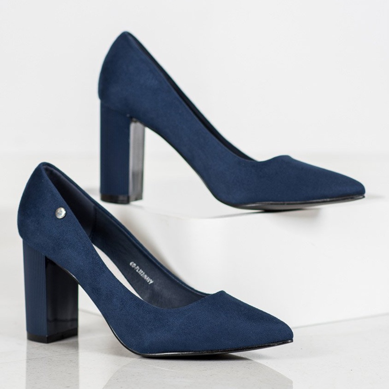 Goodin Suede Pumps On A Pillar blue 1