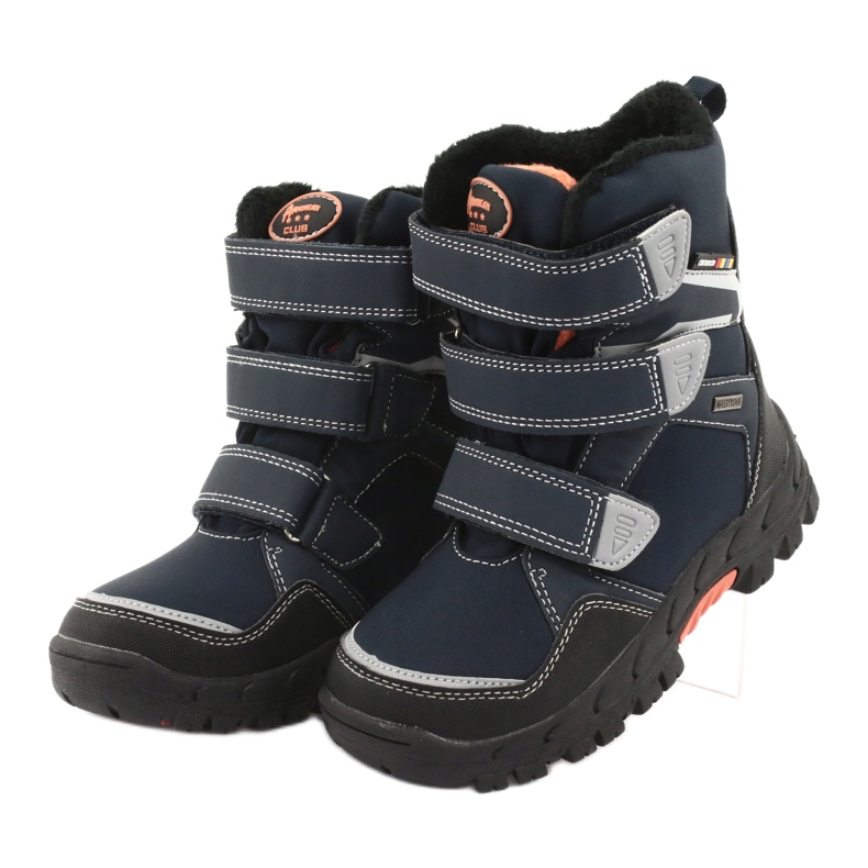 American Club Boots with an American RL32 membrane navy blue orange 3