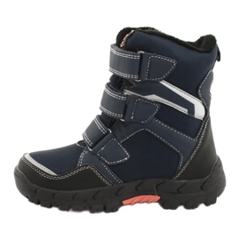 American Club Boots with an American RL32 membrane navy blue orange 2