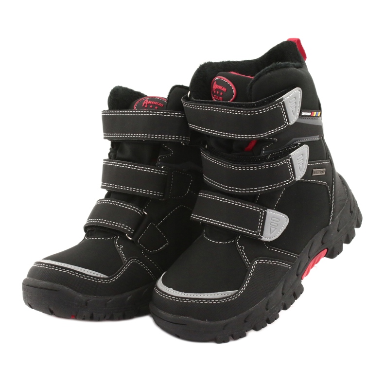 Boots with the American Club RL32 membrane black red 3
