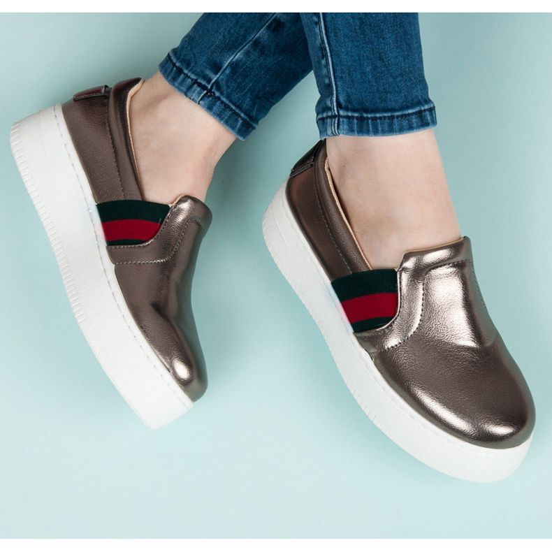 Kylie Slipons On The Platform grey 1