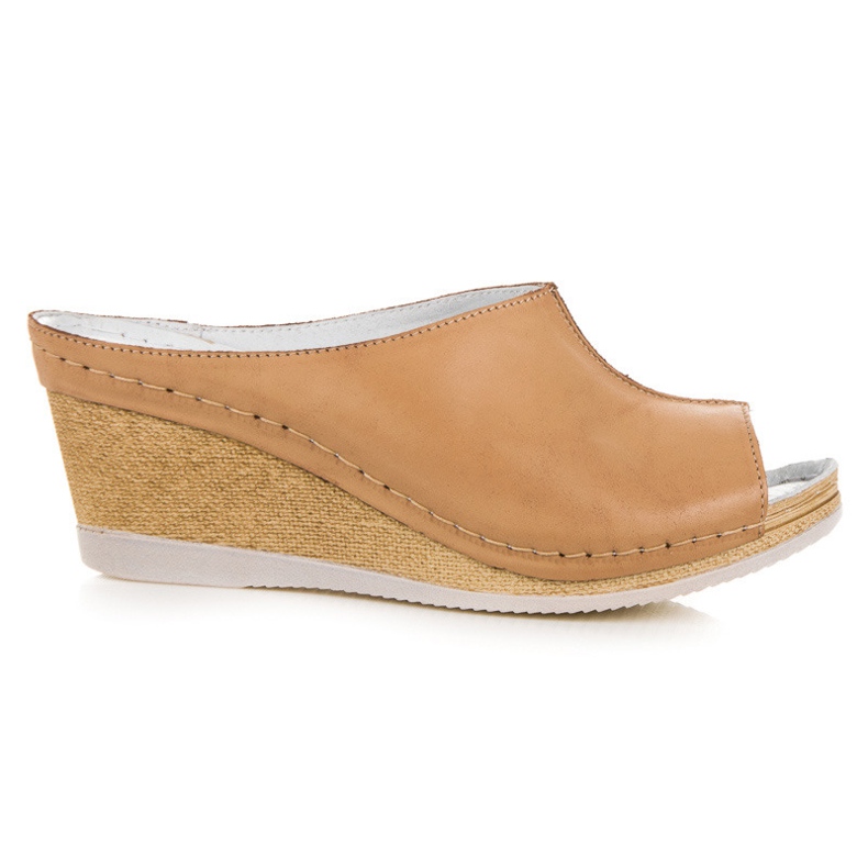 Vinceza Leather Slippers brown 2 Vinceza Leather Slippers brown 2
