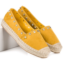 Nio Nio Yellow Espadrilles With Studs 2