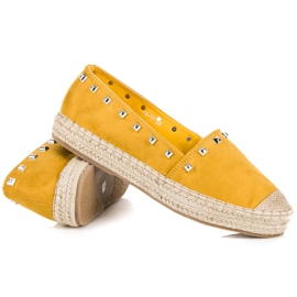 Nio Nio Yellow Espadrilles With Studs 1