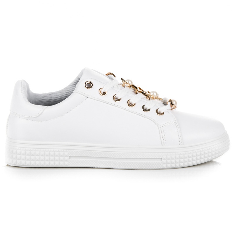 White Sneakers With Ornament 1