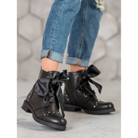 Bestelle Ribbon-tied boots black 2