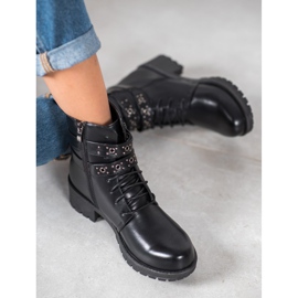 SHELOVET Lace-up Workers black 1