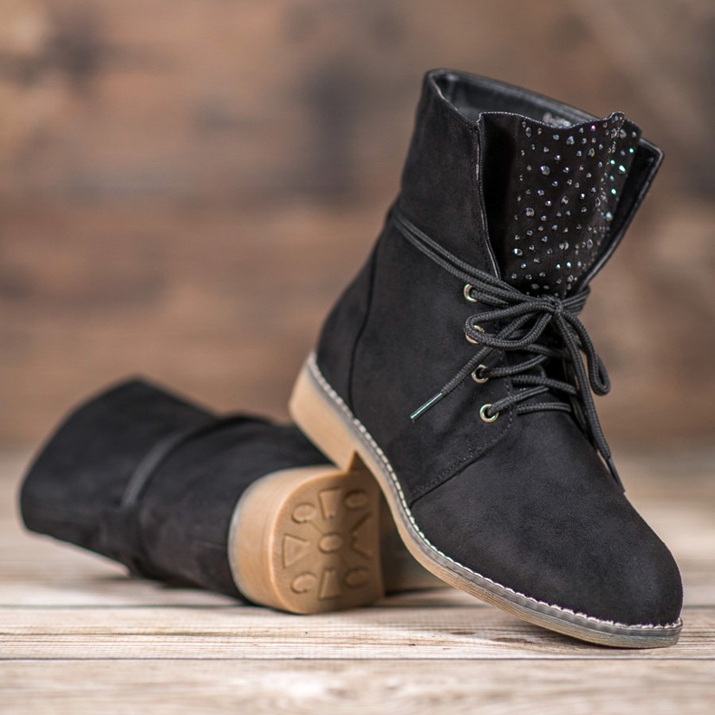 Boots With Crystals black 1